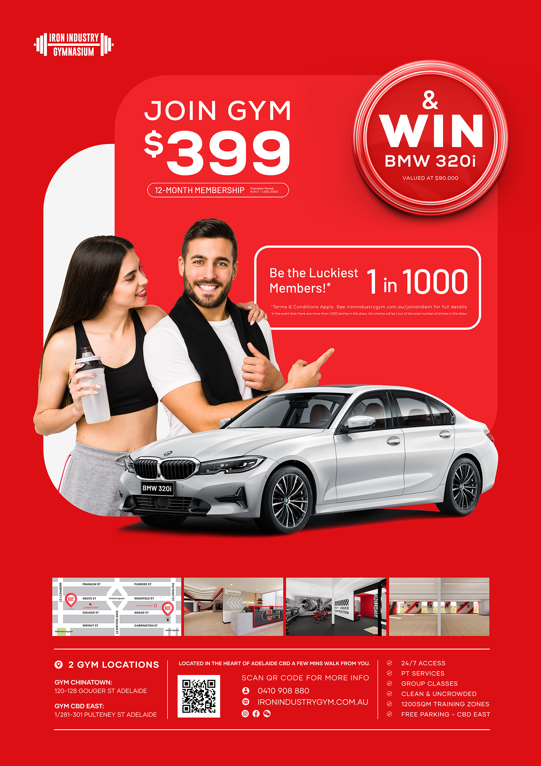Join & Win BMW 320i Iron Industry Gym